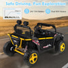 24V ride-on toy truck for kids with dual motors, soft start, and bright LED lights, perfect for safe outdoor fun.