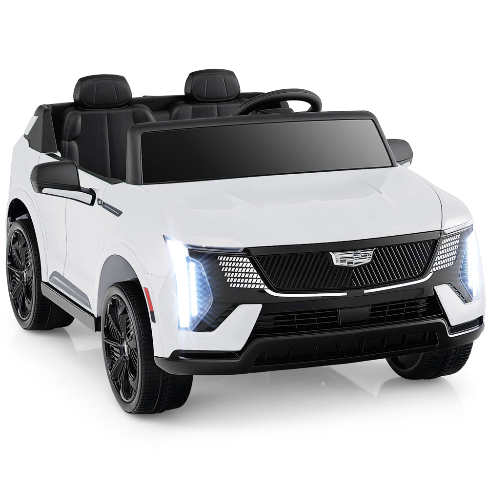 24V Ride on Truck 2-Seater Licensed Cadillac with Remote Control-White - Gallery View 1 of 13