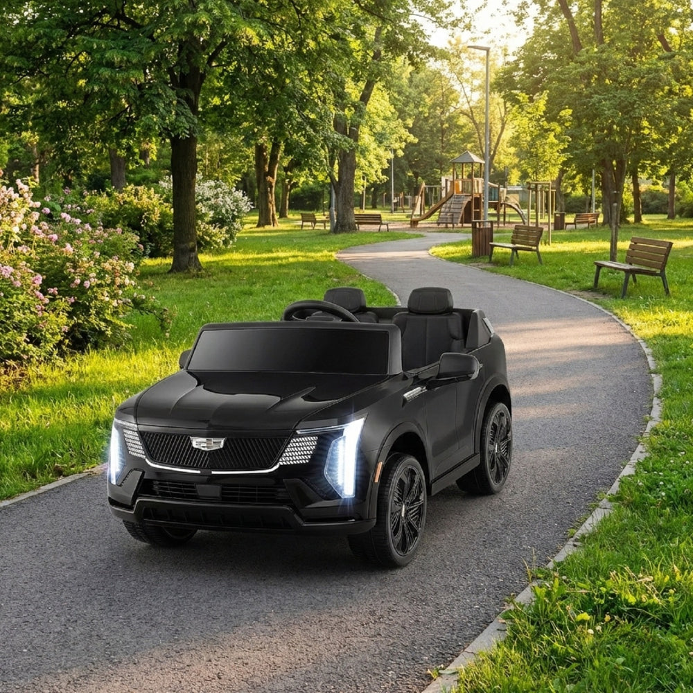 24V Ride on Truck 2-Seater Licensed Cadillac with Remote Control-Black - Gallery View 1 of 15