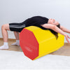 Octagon gymnastics mat in yellow and red, 24.5 inches, ideal for training skills like walkovers and handsprings.
