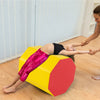 Octagon gymnastics mat in yellow and red, ideal for training skills like walkovers and handsprings, with waterproof.