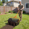 24 Inch Compost Spreader Peat Moss Spreader Roller with Height-Adjustable T-Shaped Handle-Orange - Gallery View 1 of 10