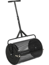 24-inch compost spreader roller with adjustable T-shaped handle for easy lawn and garden topdressing and efficient.