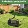 24-inch compost spreader with adjustable T-shaped handle, designed for easy filling and efficient lawn topdressing.