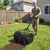 24 Inch Compost Spreader Peat Moss Spreader Roller with Height-Adjustable T-Shaped Handle-Black - Gallery View 1 of 10