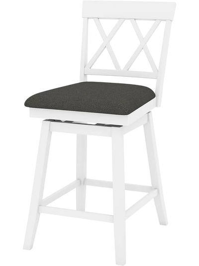 Costway Counter Height Bar Stools w/ Backrest Upholstered Seat Cushion 24/29