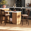 24 Inch Counter Height Barstools Set of 2 with Backrest and Seat Cushion-29 inches - Gallery View 1 of 9