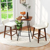 24 Inch Counter Height Bar Stools Set of 2 with Low Back-Brown - Gallery View 1 of 8