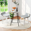 24 Inch Counter Height Bar Stools Set of 2 with Low Back-White - Gallery View 1 of 8