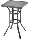 24 Inch Patio Bar Height Table with Aluminum Tabletop and Adjustable Foot Pads