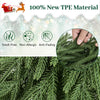 Close-up of 24-inch pre-lit Christmas wreath made from 100% new TPE material, featuring 108 branch tips and 35 warm.