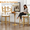 24-inch teddy velvet upholstered counter height bar stools with backrests and footrests, perfect for kitchen islands.