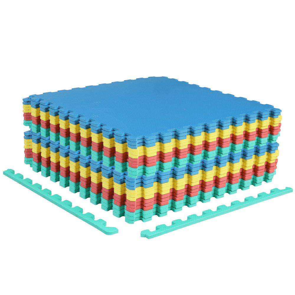24 Pack Non-Slip Protective Interlocking EVA Foam Floor Tiles-Multicolor - Gallery View 1 of 1