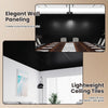 Black PVC slat wall panels showcasing a 3D fluted texture, perfect for elegant interior decoration in any room.