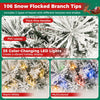 24-inch pre-lit Christmas wreath with frosted branch tips and 35 color-changing LED lights in warm white and multicolor modes.