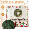 24” pre-lit Christmas wreath showcasing a hidden metal structure for stable hanging and 20 warm white LED lights.