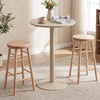 Natural 24" swivel bar stool showcasing a smooth finish and comfortable footrest, perfect for cozy dining experiences.