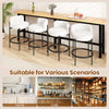 Set of 2 24-inch boucle counter stools with curved backrest, ideal for home kitchens, cafes, or bars.