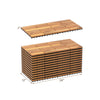 Acacia wood interlocking deck tiles, 24 x 12 inches, waterproof design, ideal for outdoor patios and balconies.