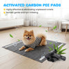 Charcoal dog pee pad with 6-layer construction for effective absorption and leak prevention, suitable for small to.