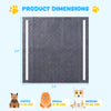 24" x 24" charcoal dog pee pads with 6-layer construction for effective leak prevention and quick drying.