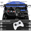 Interior view of the 24V Ride On Kids Car showing dashboard controls, steering wheel, and remote control features for.