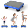 Kids rebounder bouncing board in blue, featuring an anti-slip EVA pad and elastic ropes for versatile exercise routines.