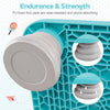 Close-up of the PU foam foot pad on the 25.5" mini trampoline, designed for wear-resistance and shock absorption.
