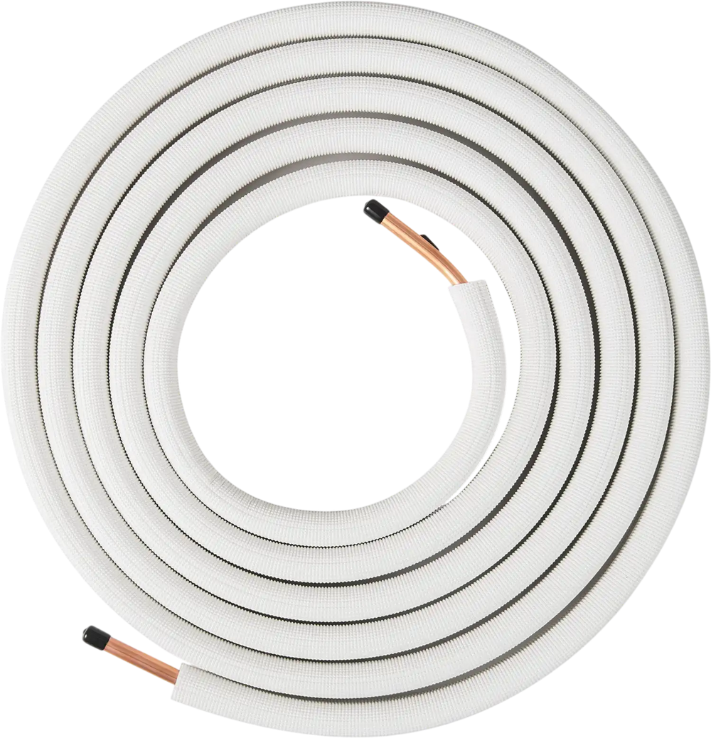 25 Feet Mini Split Line Set with 1/4 Inch and 1/2 Inch O.D. Copper Pipes Tubing