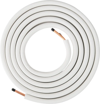 25 Feet Mini Split Line Set with 1/4 Inch and 1/2 Inch O.D. Copper Pipes Tubing