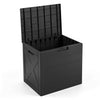 25 Gallon Storage Bin with Lid Carry Handles and Lock Hole for Patio Furniture Accessories-Black - Gallery View 1 of 1