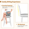 25-inch modern bar stool with upholstered seat, tilt backrest, and footrest, perfect for dining rooms and kitchens.