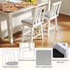 White 25-inch modern bar stools set of 2 with upholstered seats and reinforced structure for dining or kitchen use.