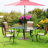 25 Inch Square Patio Umbrella Base 42 LBS Weighted-Brown - Gallery View 1 of 12