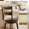 25-inch swivel counter barstool with upholstered seat, elastic sponge filling, and ergonomic backrest for kitchen.