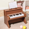 25 Keys Kids Piano Keyboard with Adjustable Speed and Teaching Mode-Brown - Gallery View 1 of 9