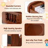 25 keys kids piano keyboard in brown with rounded corners, high-quality speaker, and anti-slip foot pads for safe play.