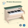 25-key kids piano keyboard in green with removable music stand, ideal for safe and creative music learning.