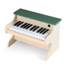 25-key wooden kids piano keyboard in green with removable music stand, designed for safe and creative music play.