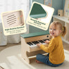 Kids piano keyboard with 25 keys, green top, and rounded corners for safe play, perfect for music learning and.