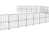 Decorative garden fence set with a rustproof metal frame, ideal for protecting plants and pets in outdoor spaces.