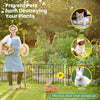Decorative garden fence set of 2, 17 inches tall, effectively prevents pets from damaging plants in outdoor spaces.