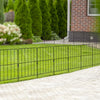 Decorative garden fence set with strong metal frame, ideal for protecting flower beds and pets in outdoor spaces.