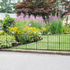 Decorative garden fence set with a rustproof metal frame, ideal for protecting flower beds and pets in outdoor spaces.
