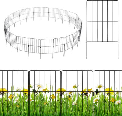 Costway 25-Pack Rustproof Decorative Garden Fence Set Dog Flower Bed 73485216 New