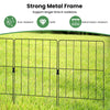 Decorative garden fence set with strong metal frame, rustproof design, ideal for protecting flower beds and pets.