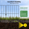 Decorative garden fence set with strong metal frame, 7-inch deep installation for excellent stability and pet.