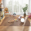 25 Tiles Wood Grain Foam Floor Mats with Borders-Brown - Gallery View 1 of 10