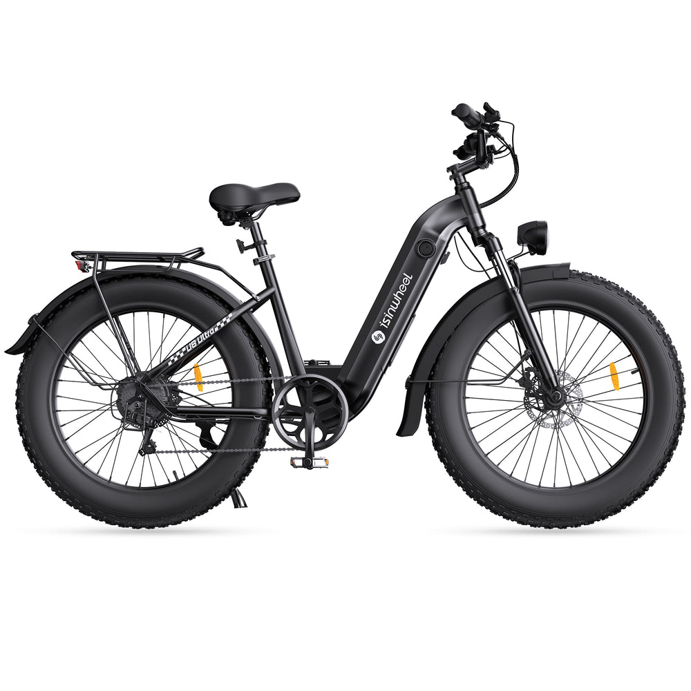 isinwheel U8 Ultra Electric Bike for Adults - Black (Profile)