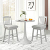 Modern gray bar stools set of 2 with upholstered swivel seats, perfect for kitchen islands or cafes.